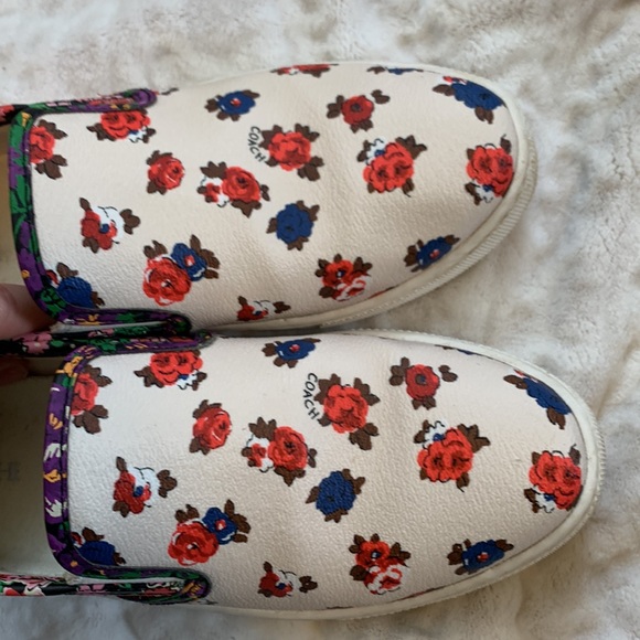 COACH Parkside Tea Rose Floral Slip-On Size 9 - Picture 7 of 12
